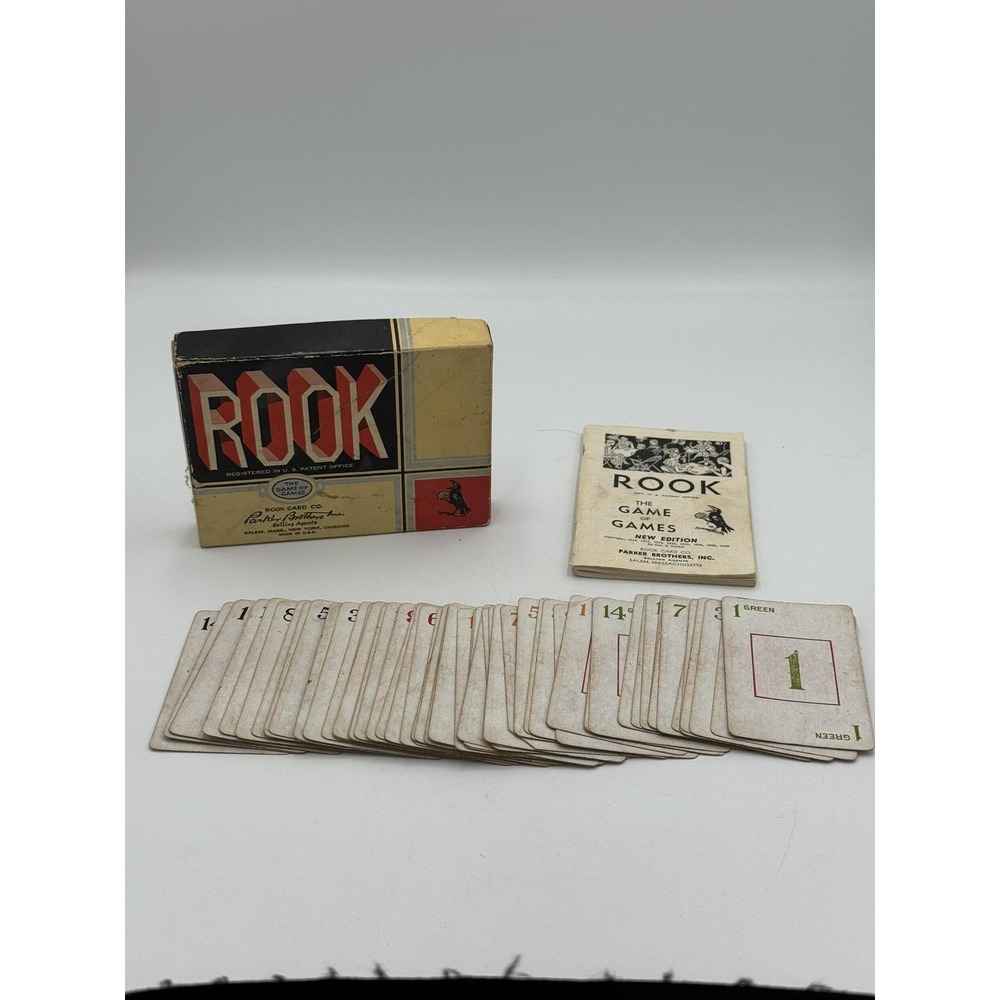 Vintage ROOK Card Game w/ Instructions by Parker Brothers 1943 missing 3
